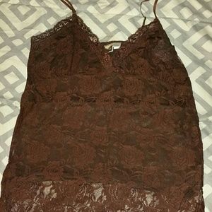 Brown Lace camisole